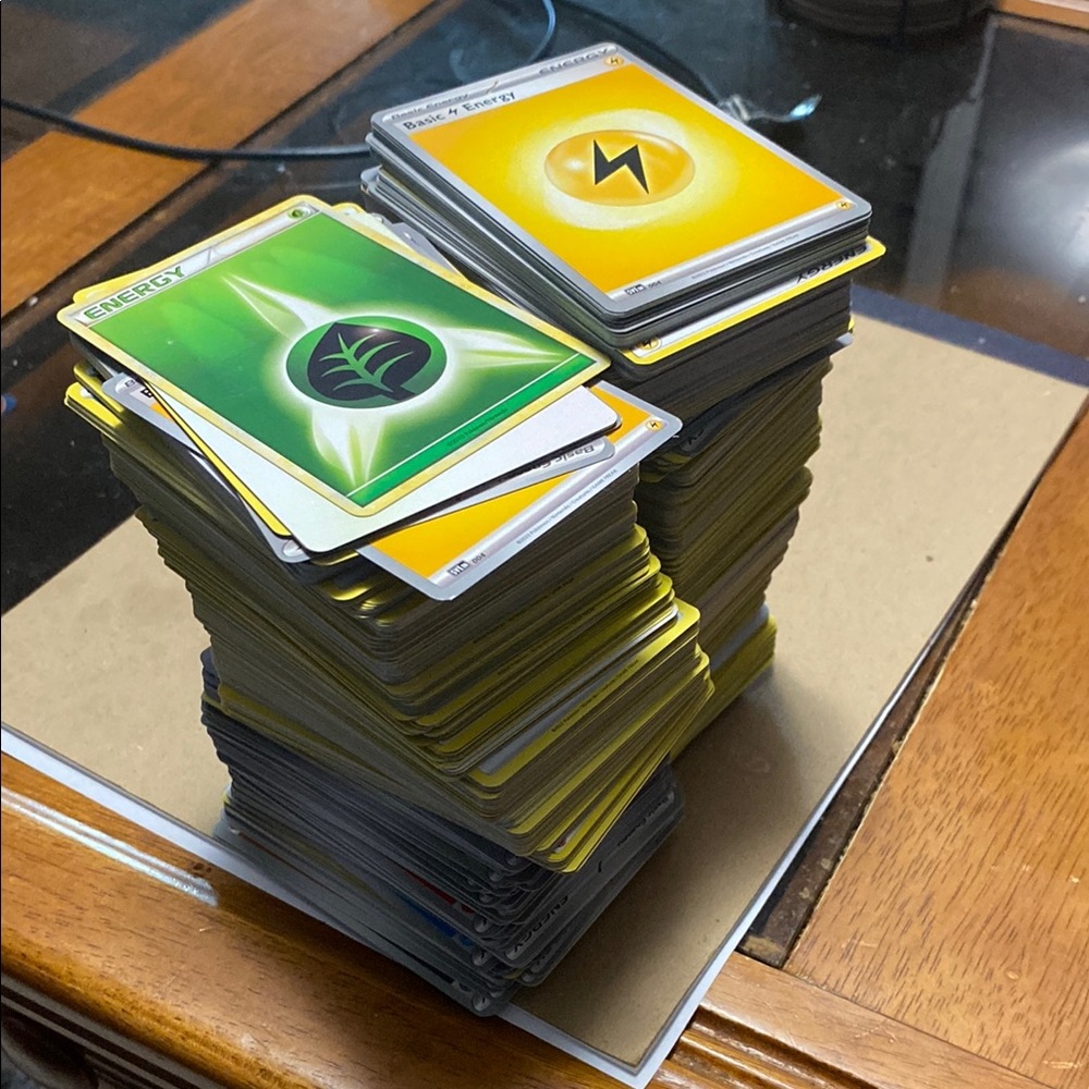 Stack of Pokémon Energy Cards